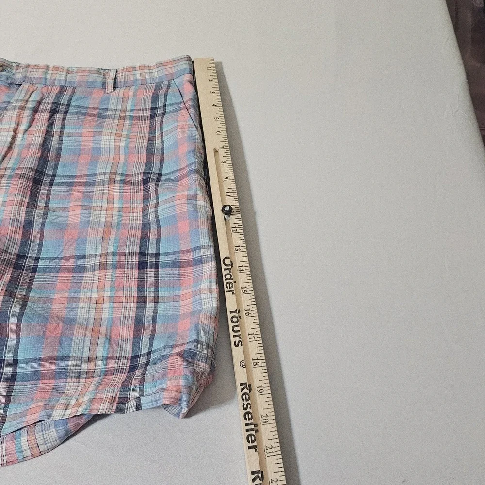 Peter Millar SEASIDE Golf Shorts Chinos Mens 36 Multicolor Royale Plaid EUC‎